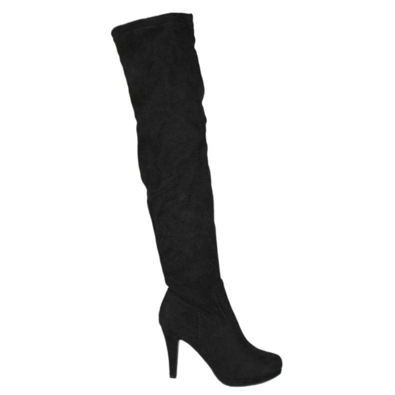 Bota Larga Gamuza Mujer 30 Yassne Negro-0