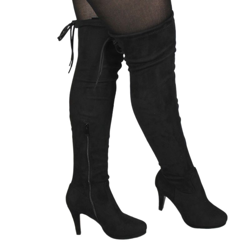 Bota Larga Gamuza Mujer 30 Yassne Negro-2