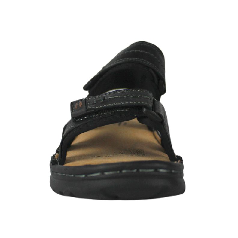Sandalia Cuero Hombre 411 Negro-1