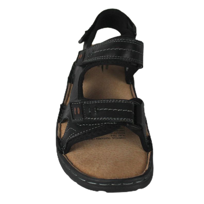 Sandalia Cuero Hombre 411 Negro-3