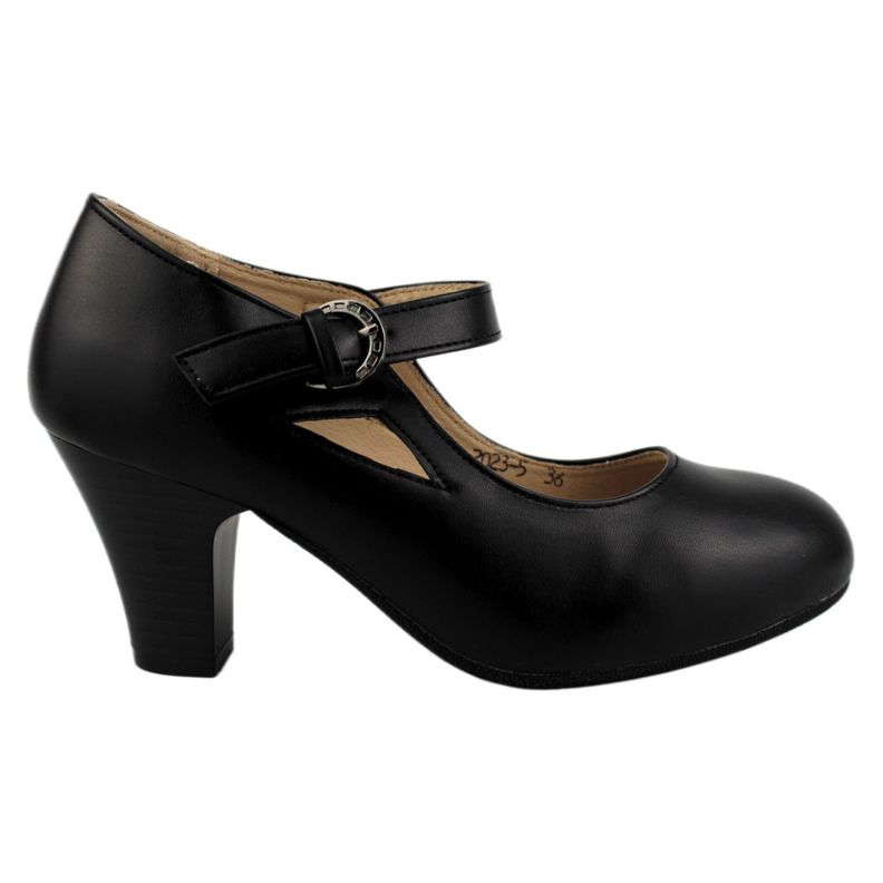 Zapato de Mujer Taco Cono 23 Yassne Negro-0