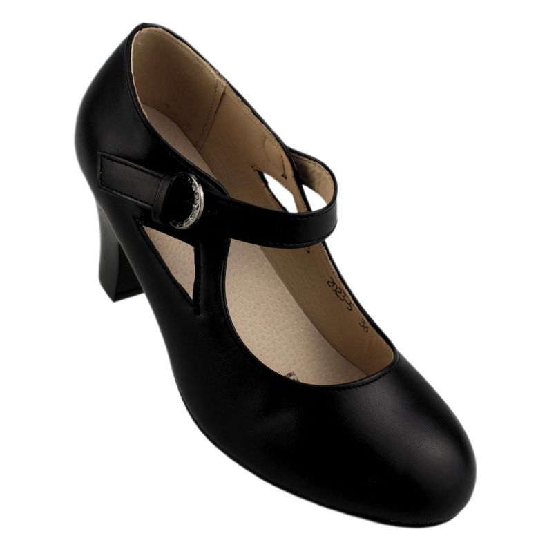 Zapato de Mujer Taco Cono 23 Yassne Negro-2