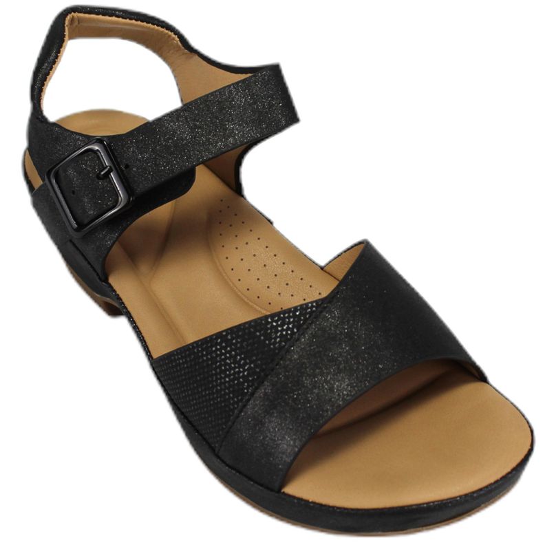 Sandalia Casual Mujer Taco Medio H52 Yassne Negro-1