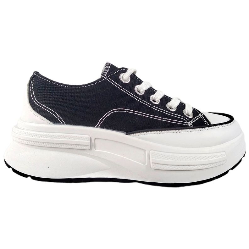 Zapatilla Urbana de Mujer Con Plataforma J26 Negro-0