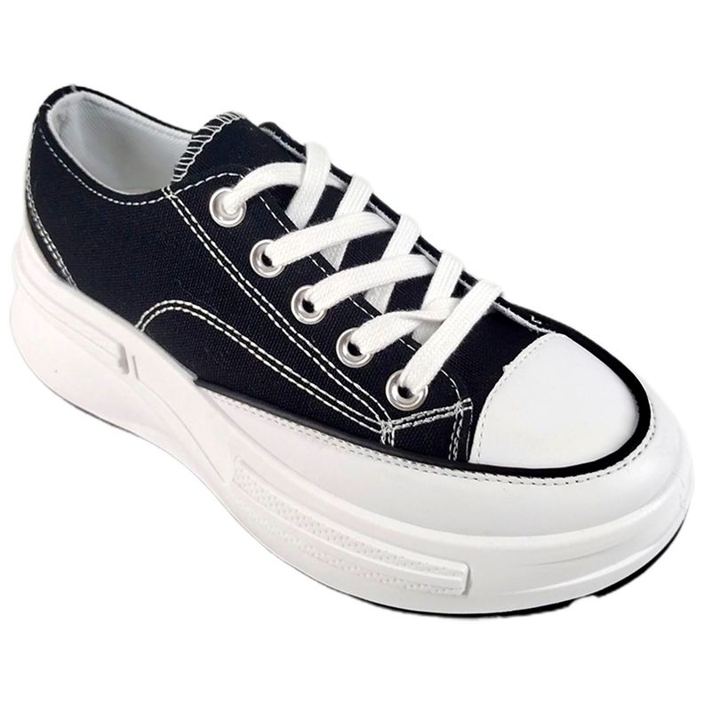 Zapatilla Urbana de Mujer Con Plataforma J26 Negro-1