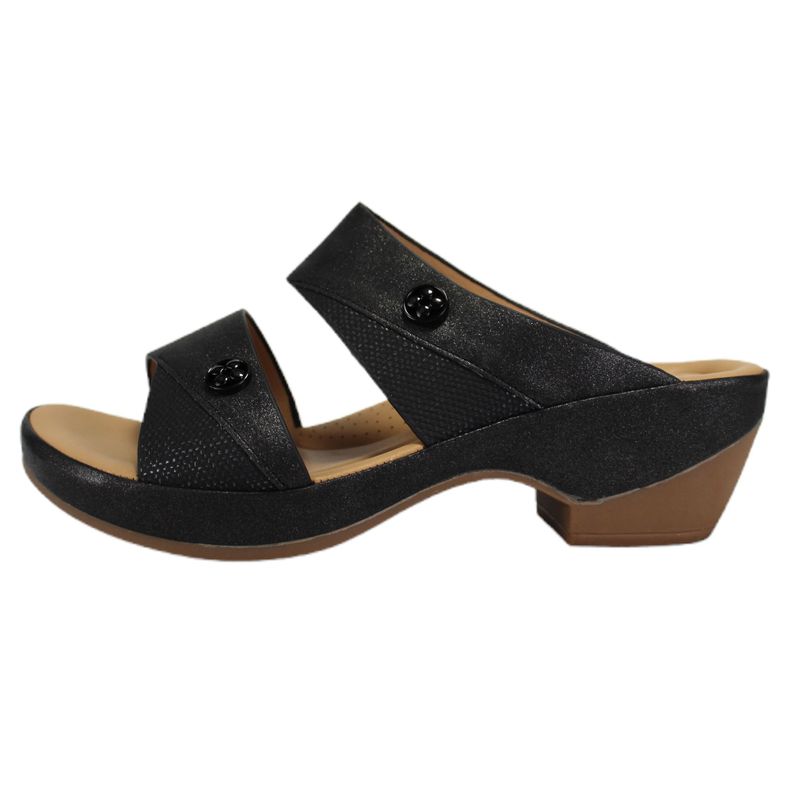 Sandalia Casual Mujer Taco Medio H53 Yassne Negro-0