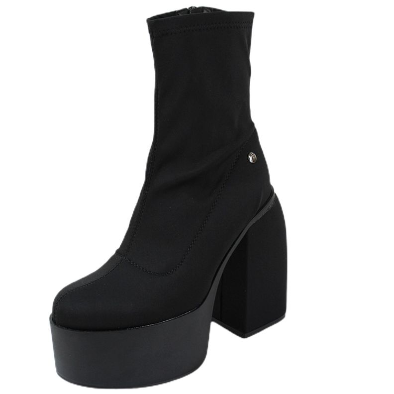 Botin De Mujer Taco Alto Y Plataforma 18 Yasna-1