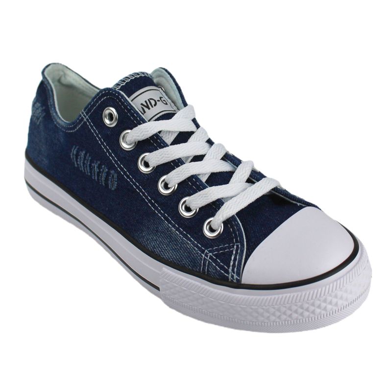 Zapatilla urbana de lona para mujer G1 Yassne Azul-1