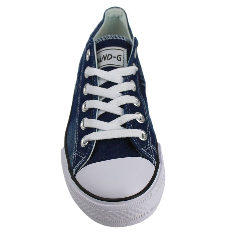 Zapatilla urbana de lona para mujer G1 Yassne Azul-2