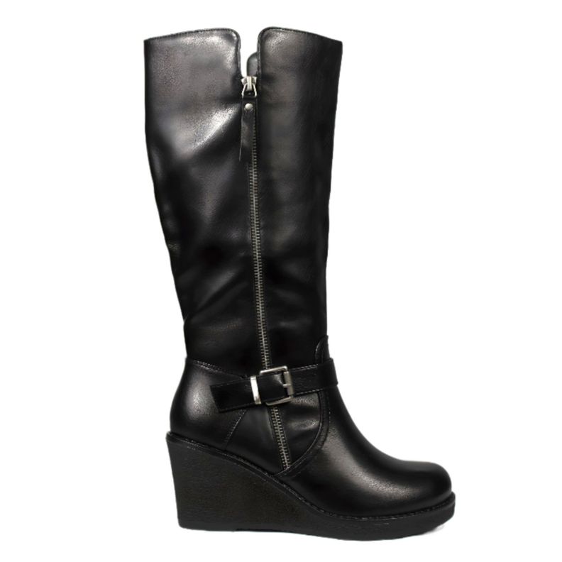 Bota Alta Mujer Taco Chino 66 Yassne Negro-0