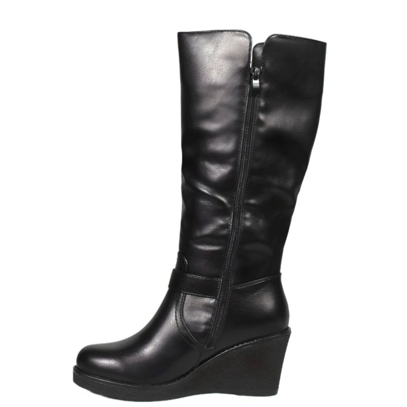 Bota Alta Mujer Taco Chino 66 Yassne Negro-3