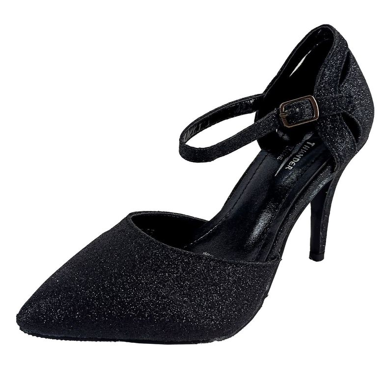 Sandalias de Mujer Taco alto Negro-1