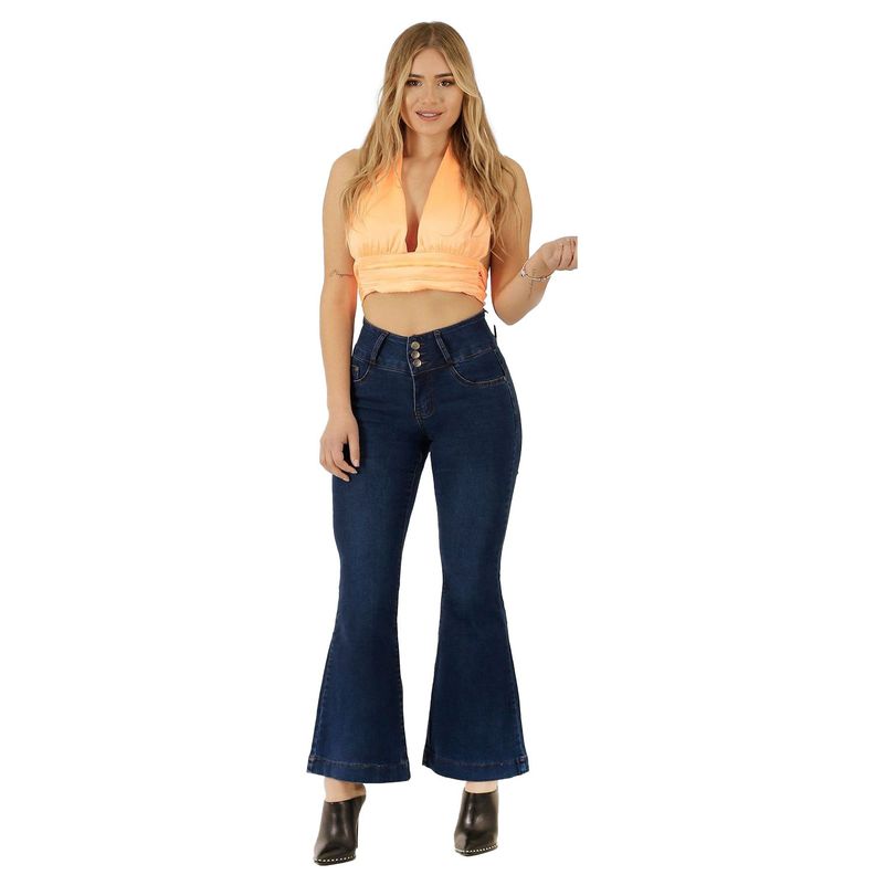 Jeans De Mujer Tiro Alto Flare Yassne J93-0