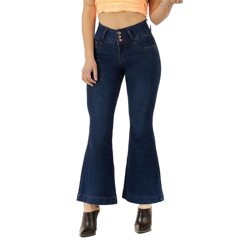 Jeans De Mujer Tiro Alto Flare Yassne J93-3