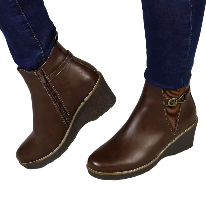 Botin de Mujer Invierno 73 Yassne Café-1