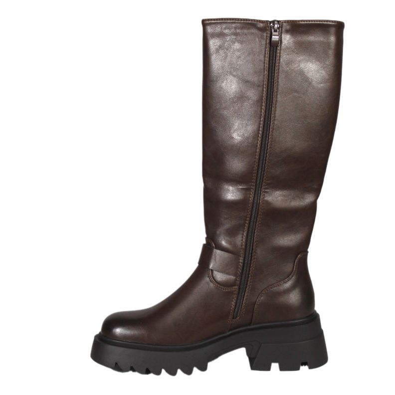 Bota Plataforma Biker 18 Yassne Café-3