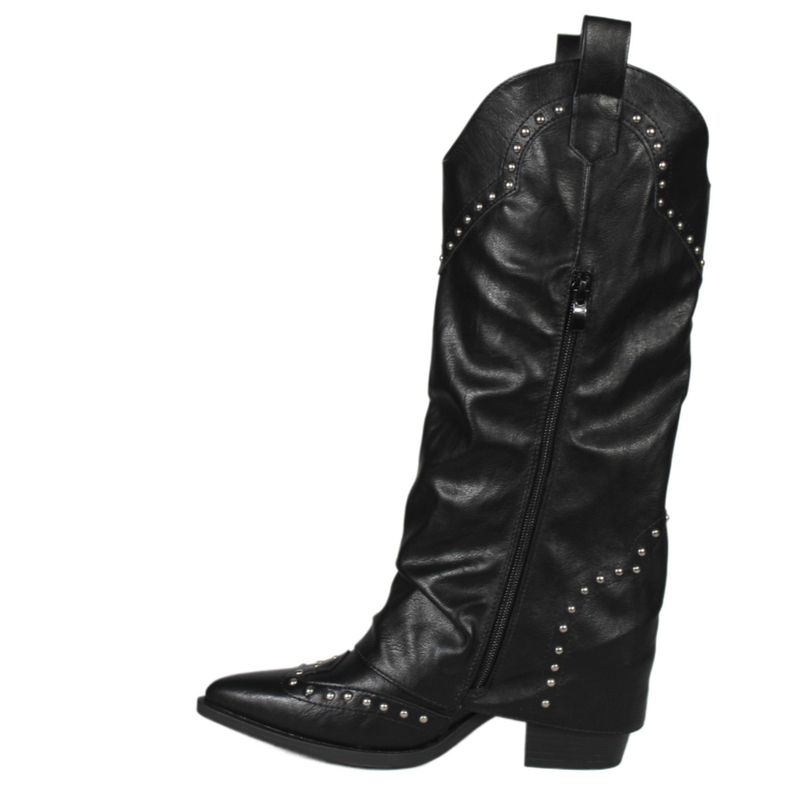 Bota Vaquera Taco Bajo 92 Yassne Negro-3
