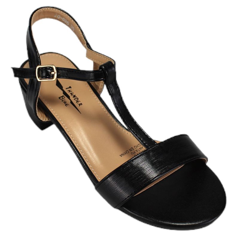 Sandalia Mujer Taco Bajo J6 Yassne Negro-1
