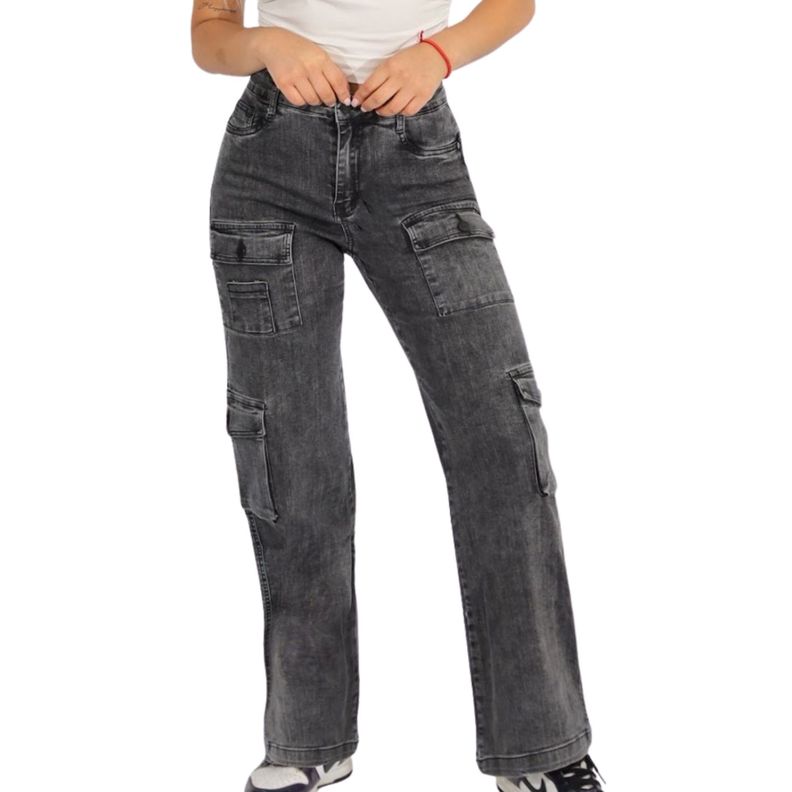 Jeans Cargo Jaja&Jeje J9115 Mujer Tiro alto
