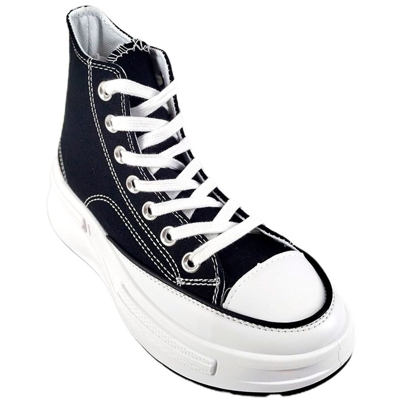 Zapatilla Urbana Caña Alta de Mujer Con Plataforma J25 Negro-1