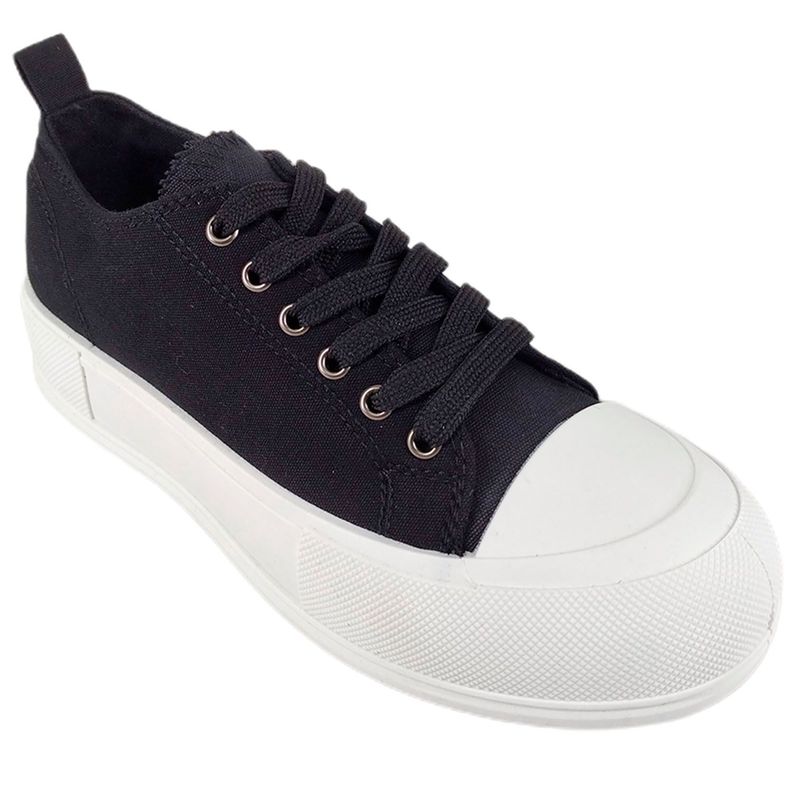 Zapatilla Urbana de Mujer Con Plataforma Negro-1