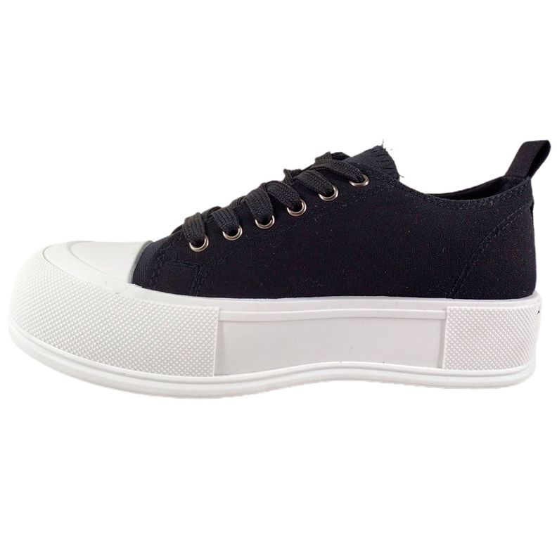 Zapatilla Urbana de Mujer Con Plataforma Negro-3