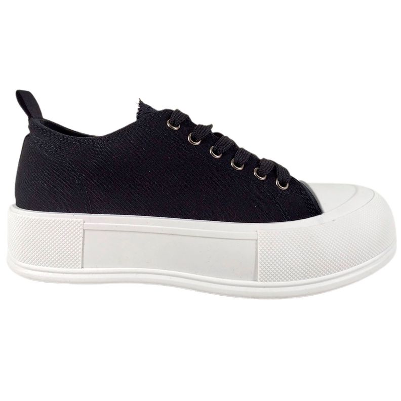 Zapatilla Urbana de Mujer Con Plataforma Negro-0
