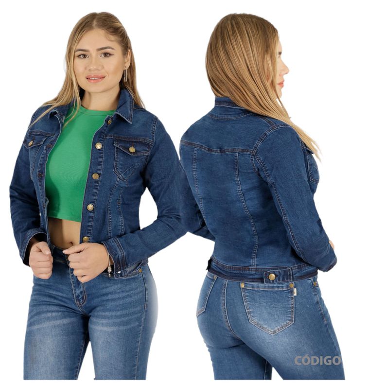 Chaqueta de Mezclilla para Mujer J76 Yassne-3