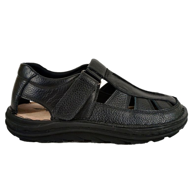 Sandalia de Cuero Hombre 202 Negro-1