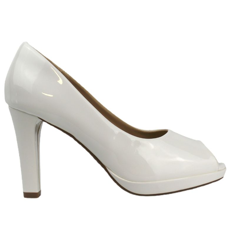 Zapato Vestir Punta Abierta para Mujer F61 Yassne Blanco-0
