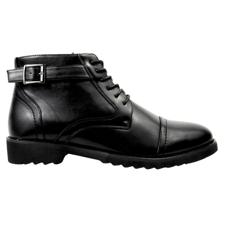 Bota Hombre Vestir Cordones Negro
