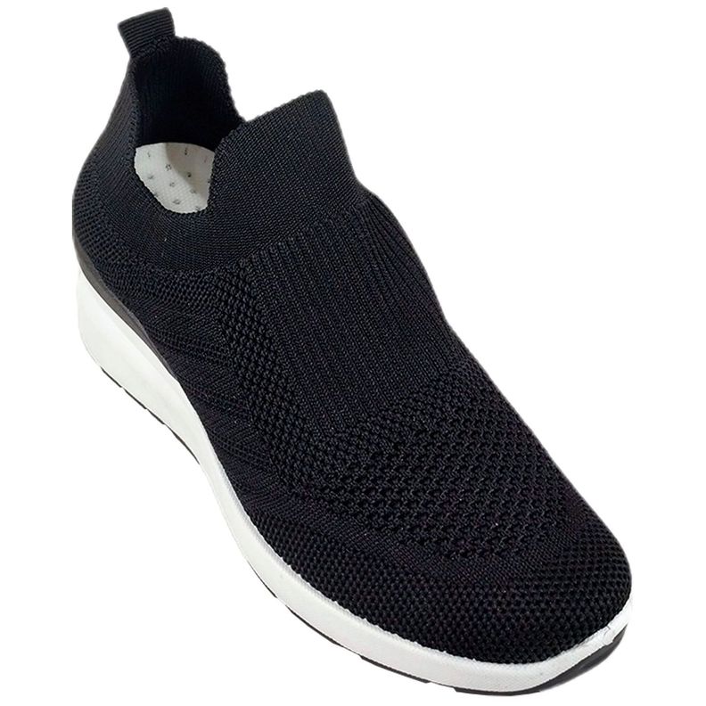 Zapatilla de Mujer Con Plataforma Negro-1