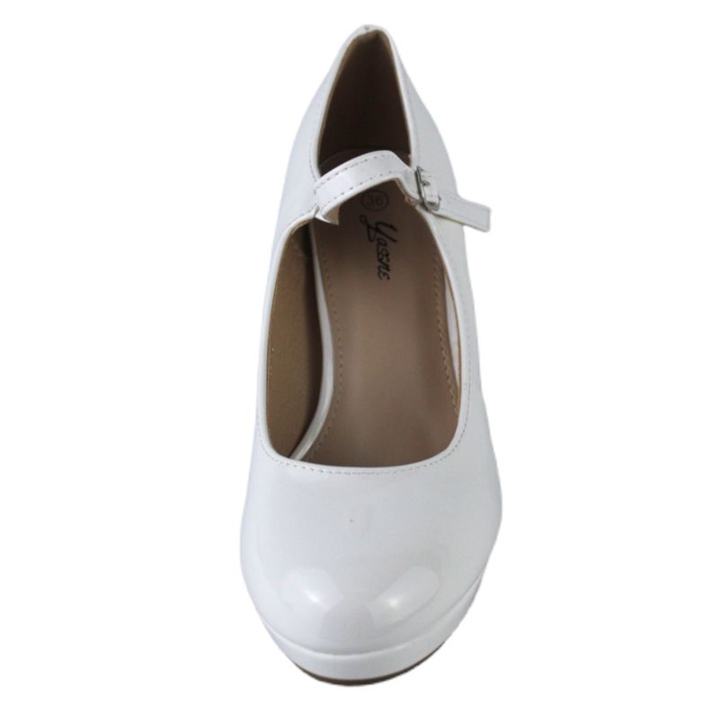 Zapato mujer taco alto A10 Yassne Blanco-2