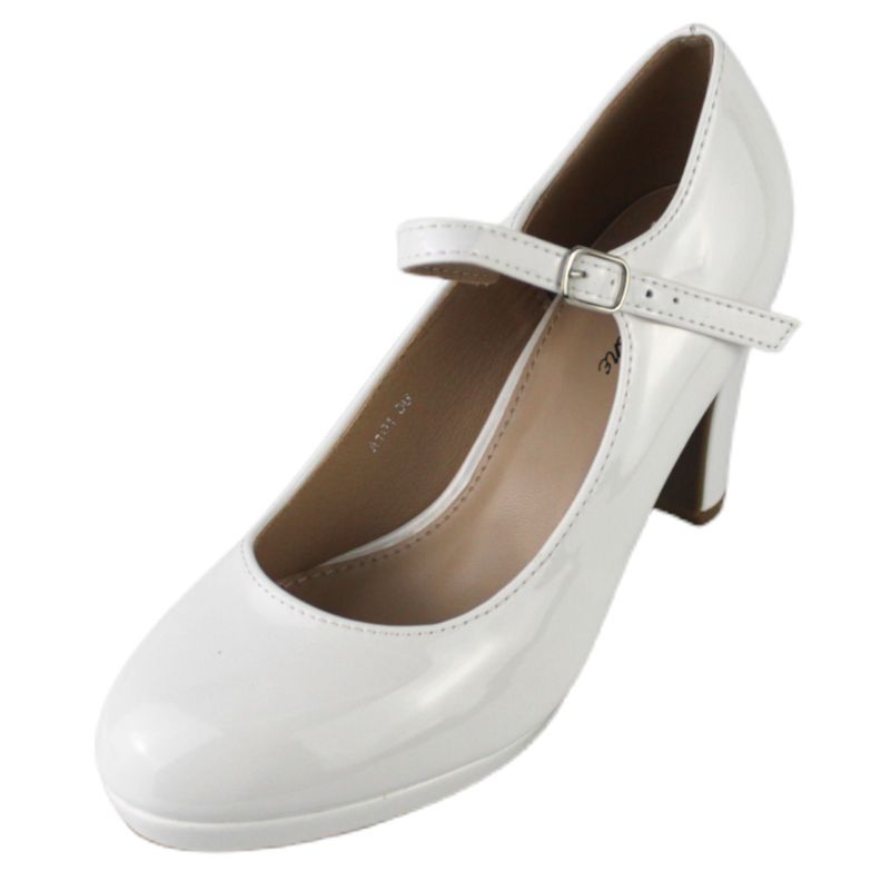 Zapato mujer taco alto A10 Yassne Blanco-3