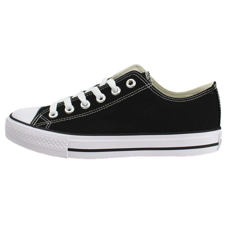 Zapatilla urbana de lona para mujer G1 Yassne Negro-3
