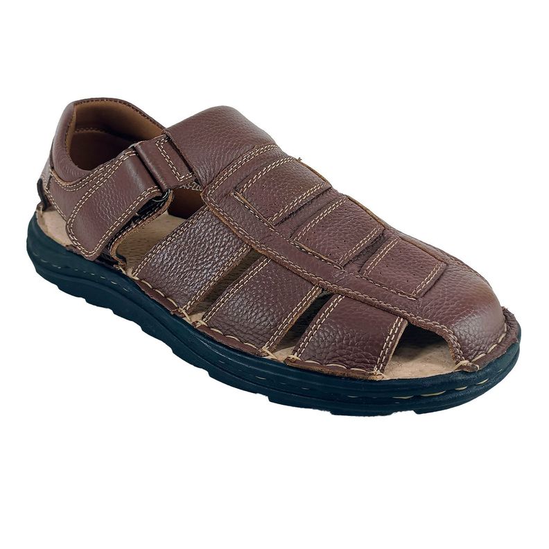 Sandalia de Cuero Hombre 203 Marron-1