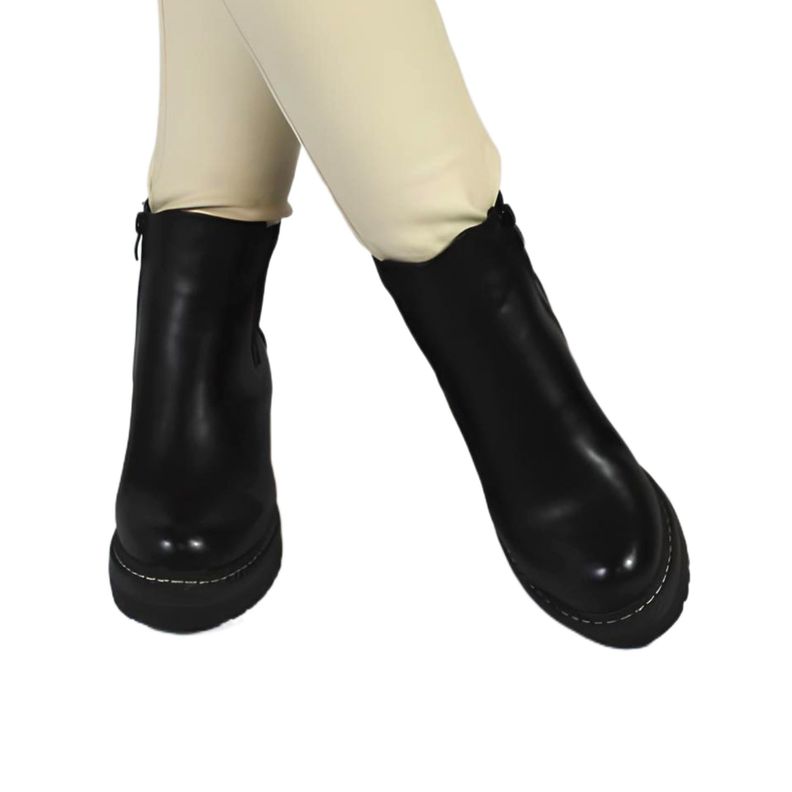 Botin de Mujer Taco Cuadrado 17 Yassne Negro-3