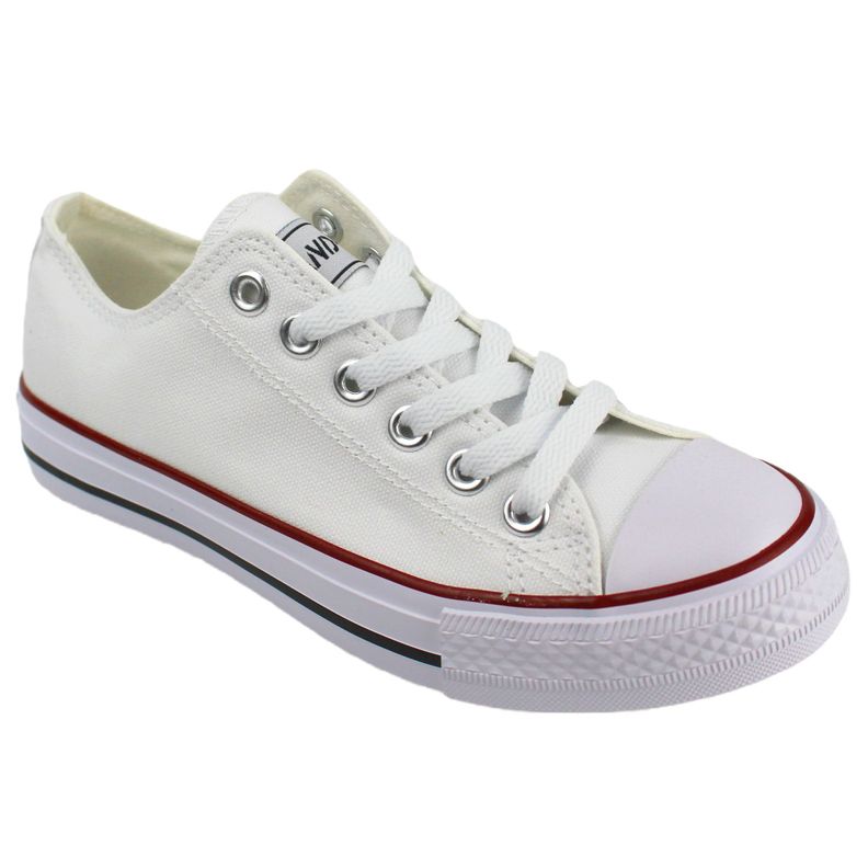 Zapatilla urbana de lona para mujer G1 Yassne Blanco-1