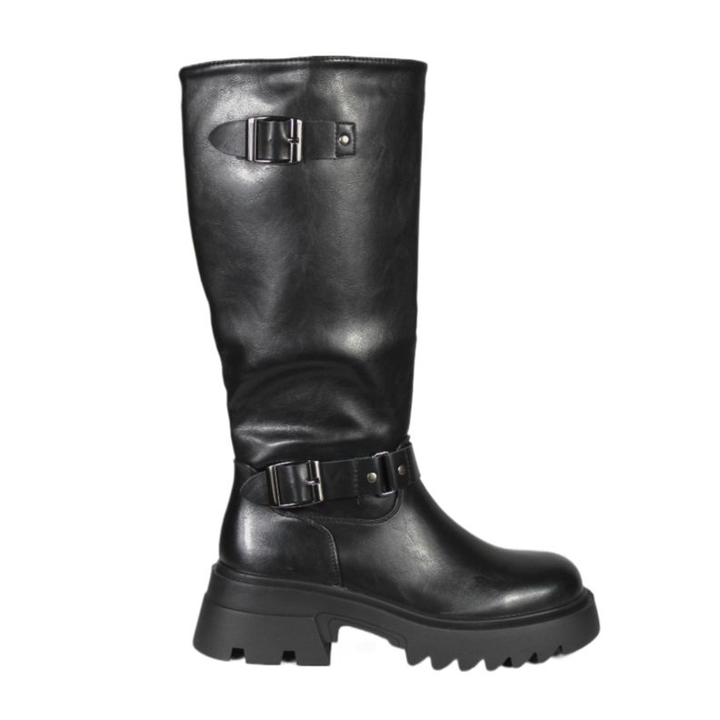 Bota Plataforma Biker 18 Yassne Negro-0