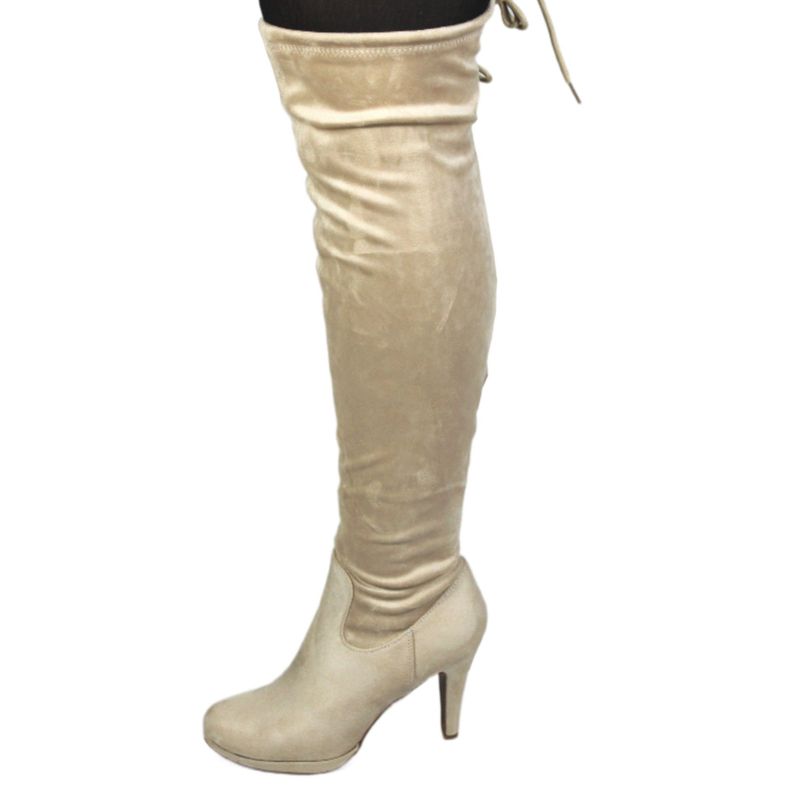 Bota Larga Gamuza Mujer 30 Yassne Beige-0