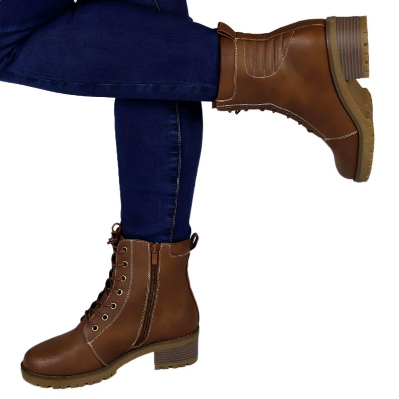 Botin de Mujer Taco Bajo 02 Yassne Café-2