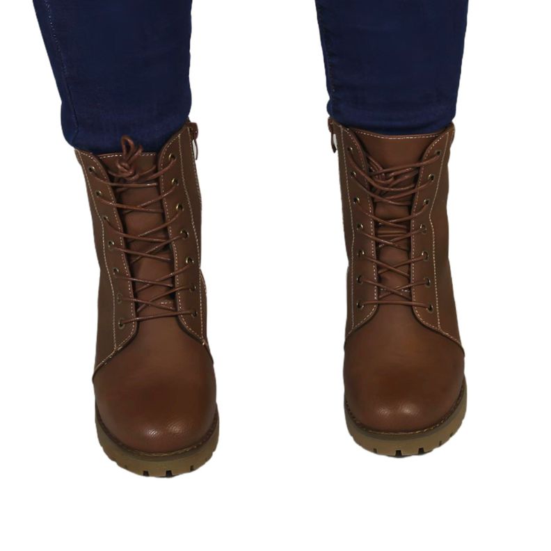 Botin de Mujer Taco Bajo 02 Yassne Café-3