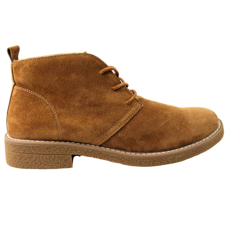 Botines Chelsea de Hombre con cordones L12 Cafe Claro