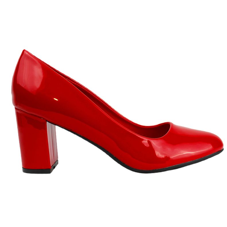 Zapato vestir taco cuadrado para Mujer u71 Yassne Rojo-0