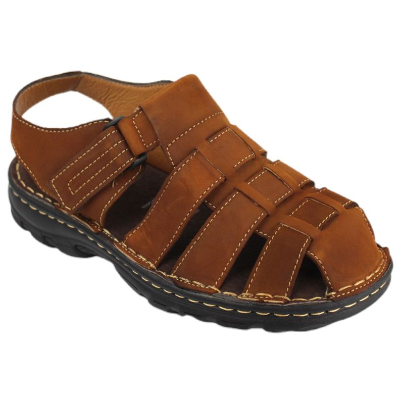 Sandalia Cuero Hombre 227 Marron-2