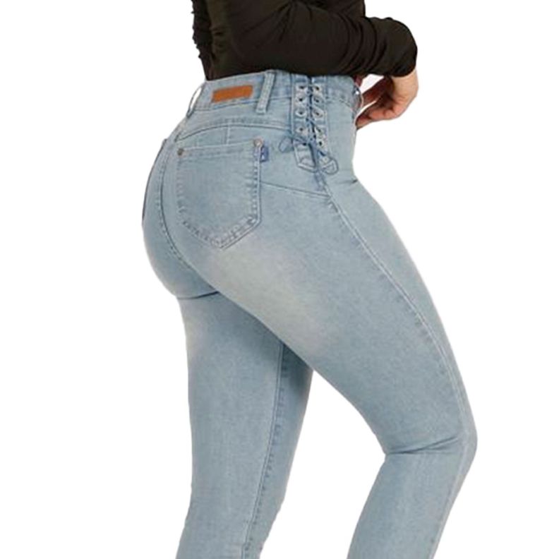 Jeans De Mujer Tiro Alto Pitillo J40 Yassne-2