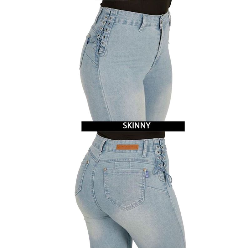 Jeans De Mujer Tiro Alto Pitillo J40 Yassne-3