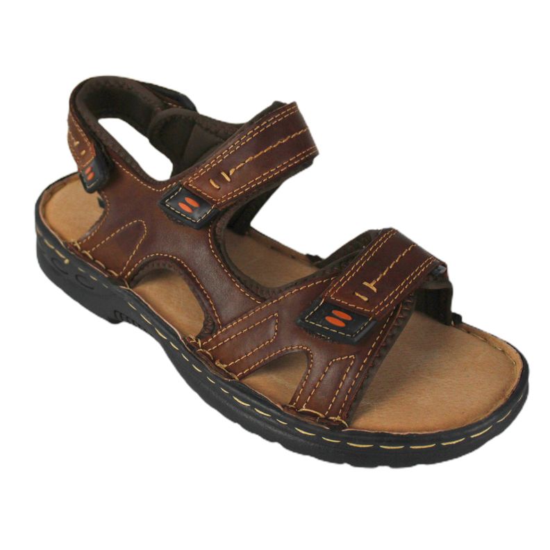 Sandalia Cuero Hombre 411 Marron-1