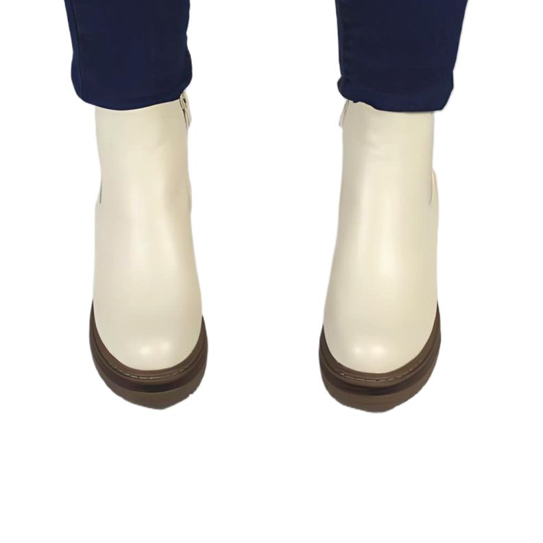 Botin de Mujer Taco Cuadrado 17 Yassne Café-3
