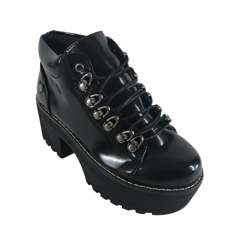 Botin de Mujer con plataforma Negro-1